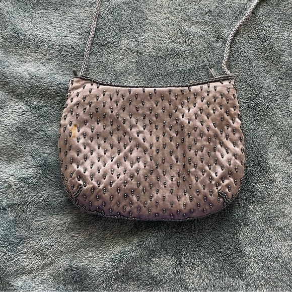 Elegant Gray Beaded Women's Bag - Picture 4 of 6